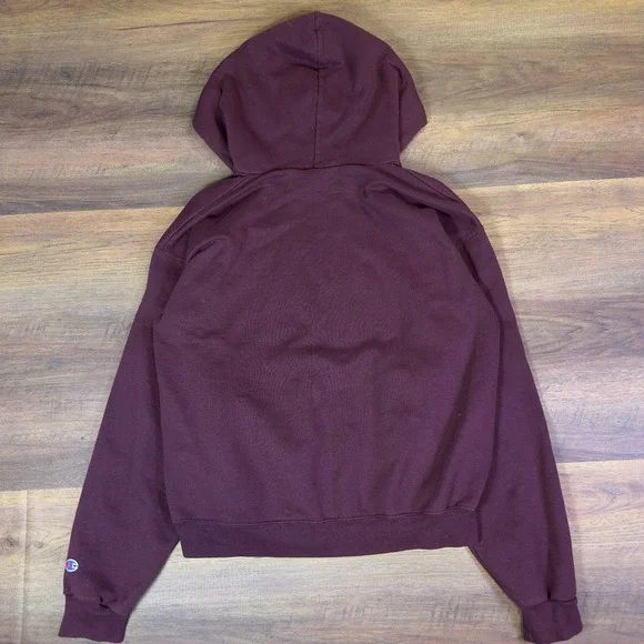 Champion UMD Bulldog Hockey Hoodie Mens Large Maroon Pullover Sweatshirt L - Picture 2 of 5